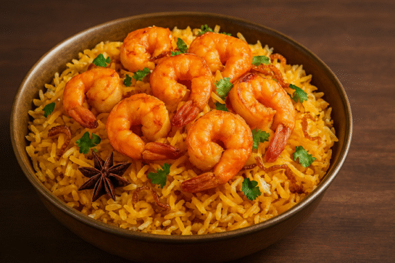 Shrimp Biryani (Serves 2 people)