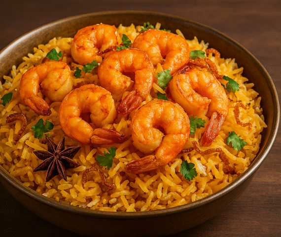 Shrimp Biryani (Serves 2 people)